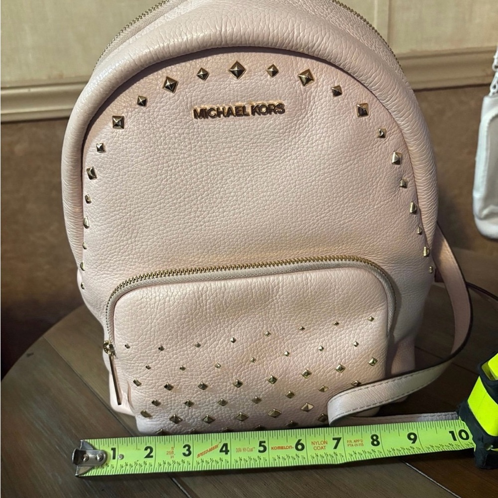 Michael Kors Pink Studded Leather Backpack